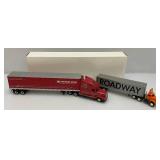 Miniature First Gear Brand Miniature Die Cast Thermo King Semi Truck And Trailer (NIB) And Roadway Semi Truck With Trailer