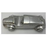 Vintage Polished Aluminum Race Car 12"