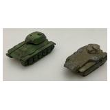 Miniature Vintage Collectible Die Cast Tanks And More