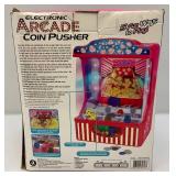Electronic Battery Operated Arcade Coin Pusher Game In Original Box