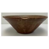 Two Large Decorative Pottery Bowls 5" x 12" & 7" x 12"