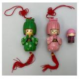 Vintage Misc. Wooden Kimono Dolls And Kimmidoll (Chou)