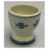 Vintage Blue Delfts Collectible Items Including RYNBENDE Airline Booze Decanters And More