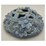 Vintage Weller Pottery Dish With Flower Frog 15 1/2"