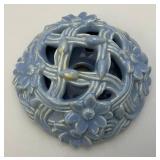 Vintage Weller Pottery Dish With Flower Frog 15 1/2"