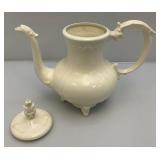1973  Ornate Pottery Tea Set Marked JERRI On Bottom (One Teapot Lid Handle Glued)