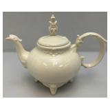 1973  Ornate Pottery Tea Set Marked JERRI On Bottom (One Teapot Lid Handle Glued)