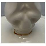 1973  Ornate Pottery Tea Set Marked JERRI On Bottom (One Teapot Lid Handle Glued)