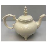 1973  Ornate Pottery Tea Set Marked JERRI On Bottom (One Teapot Lid Handle Glued)