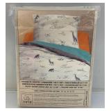 Vintage TIN TIN Duvet tBlue And White Singular Sheet Set