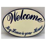 Misc. Household Décor Including Terracotta Welcome Sign And More