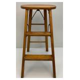 Very Nice Vintage Wooden Folding Step Stool