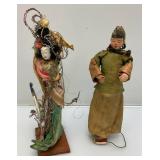 Antique Oriental Figurines 10"