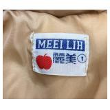 Vintage MEEI LIH Gold Satin Oriental Style Brocade Jacket With Floral Design With Tradition Chinese Frog Closures Size Small