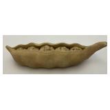 Original Carruth Studios "Move Over Peas" Sculpture Handcrafted Stone 10" (Chip On Inside)