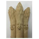 Original Carruth Studios "Pickled Asparagus" Sculpture Handcrafted Stone 11"
