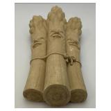 Original Carruth Studios "Pickled Asparagus" Sculpture Handcrafted Stone 11"