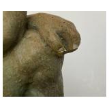 Vintage Cement Thinker Garden Statue 11"