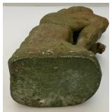 Vintage Cement Thinker Garden Statue 11"