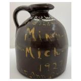 1927 Minnesota Golden Gophers Little Brown Jug With Names