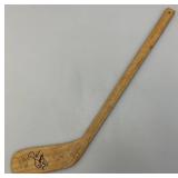 Two Vintage Miniature Wooden Hockey Sticks 1=Minnesota North Stars And 1= Minnesota Golden Gophers Signed With Dan Woog And More