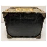 Very Old Oriental Wooden Tea Box With Oriental Designs 13 1/2" x 14" x 17"