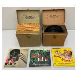 Two Cases Of Old 45 Records