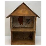 Very Old Antique Doll House 27" x 20" x 8"