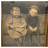 Misc. Items Framed Behind Glass