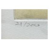 Misc. Items Framed Behind Glass