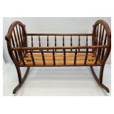 Vintage Rocking Baby Cradle