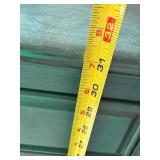 Turquoise Painted Console Cabinet With Glass-Lattice Doors - 60 in Wide, 30 in High