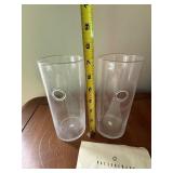 Pottery Barn Simple Wall Vase Pair - Clear Glass