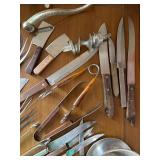 Vintage Kitchen Tools - Meat Grinder, Carving Knives, Spatulas & More