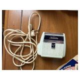 Sunbeam Vintage Electric Shaver, Vintage Looking Speaker & Accessories with Goren Bidding Wheel Discs, Petite Postal Scale