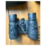 Binocular Set: Bushmaster 7x35 Binoculars with Leather Carry Case - Vintage Field Glasses Set
