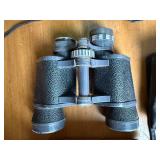Binocular Set: Bushmaster 7x35 Binoculars with Leather Carry Case - Vintage Field Glasses Set