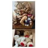 Assorted Plush Toys Collection - Bears, Rabbits, Polar Bear & Friends