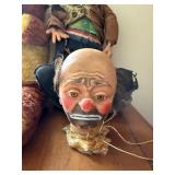 Vintage Plush Teddy Bear - Rag Doll with Clown Head
