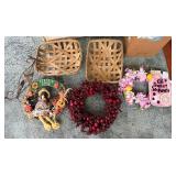 Two Wicker Baskets - Pumpkin Patch Wreath, Berry Heart Wreath, Oh Sweet Summer Mug