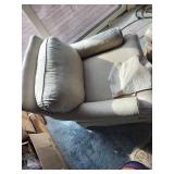 Armchair & Ottoman Set - Beige Upholstery, 33 x 33 x 30 in