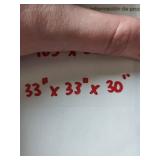 Armchair & Ottoman Set - Beige Upholstery, 33 x 33 x 30 in