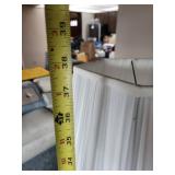 Table Lamp - White Ceramic with Floral Carved Column, 36in Tall