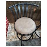 Bar Stools Cushioned Seats - Black Metal Frame (Lot of 3)