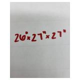 Cream Upholstered Club Chair - Curved Back, Vertical Channeling, 20 in W x 27 in D x 27 in H