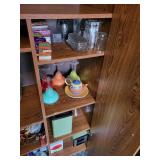 Vintage Glassware Set - Colored Stem Glasses, Floral Canisters, Teapot & Crock Pot