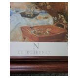 Monet Le Déjeuner Framed Print - Reproduction in Wood Frame