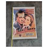 Warner Bros Casablanca 1943 Movie Poster - Bogart & Bergman Classic Film Memorabilia