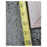 Framed Garden Scene Print - Pink Mat & Light Wood Frame