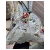 Christmas Ornament Bundle - Gold & Red Balls, Santa Figurine, Dog Figurine, Candlestick